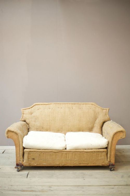 Unusual Shaped Edwardian 2 Seater Sofa