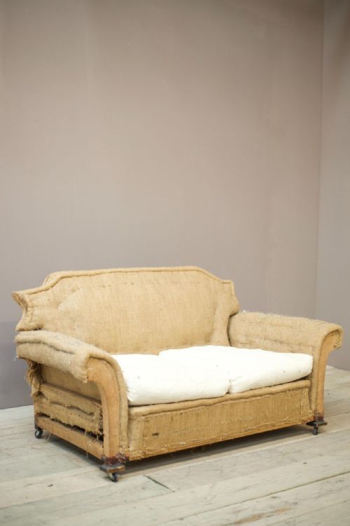 fig 1. Unusual shaped Edwardian 2 seater sofa