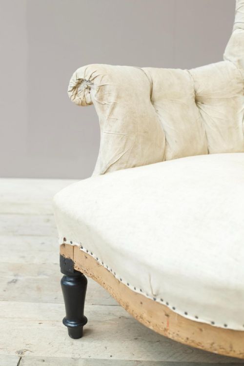 fig 1. Napoleon III buttoned curved back armchair