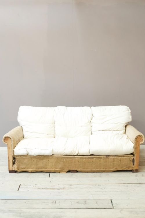 1920'S English Country House Cushioned Back Sofa