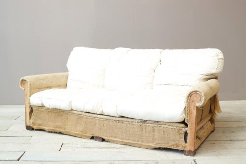 fig 1. 1920's English country house cushioned back sofa