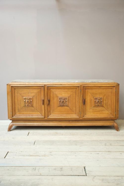 Art Deco Mahogany and Marble Sideboard