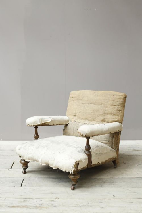 19th Century Howard & Son Style Open Armchair