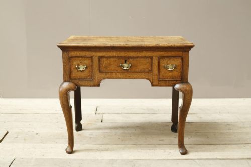 Georgian 18th Century Oak Lowboy with 3 Drawers