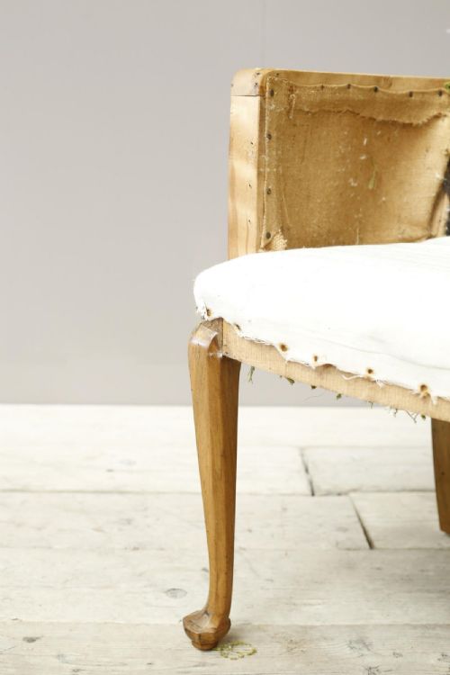 fig 1. Art Deco period desk chair with walnut legs