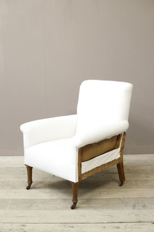 Large Proportioned Edwardian Armchair on Tall Legs