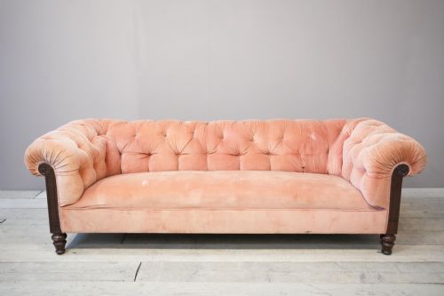 fig 1. 19th century Aesthetic movement chesterfield sofa