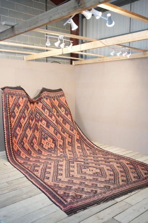 Very Large Early 20th Century Maimana Kilim Rug