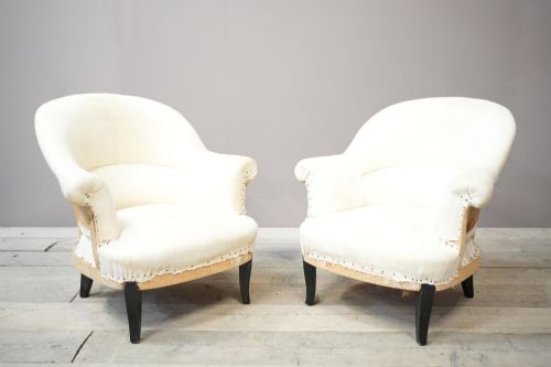 fig 1. Pair of 1920's French tub chairs