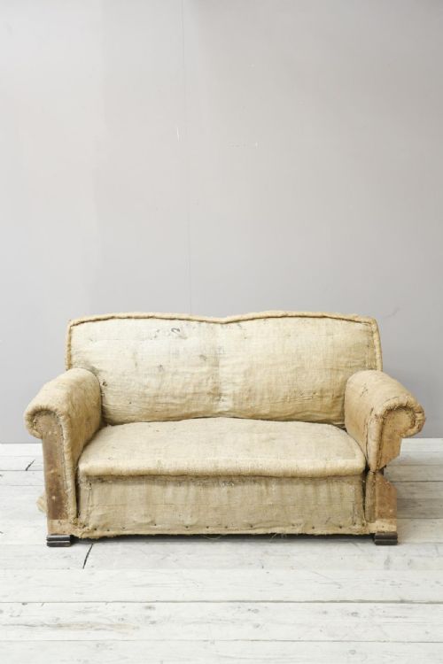 1920'S English Drop Arm Club Sofa
