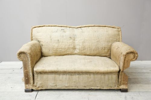 fig 1. 1920's English drop arm club sofa
