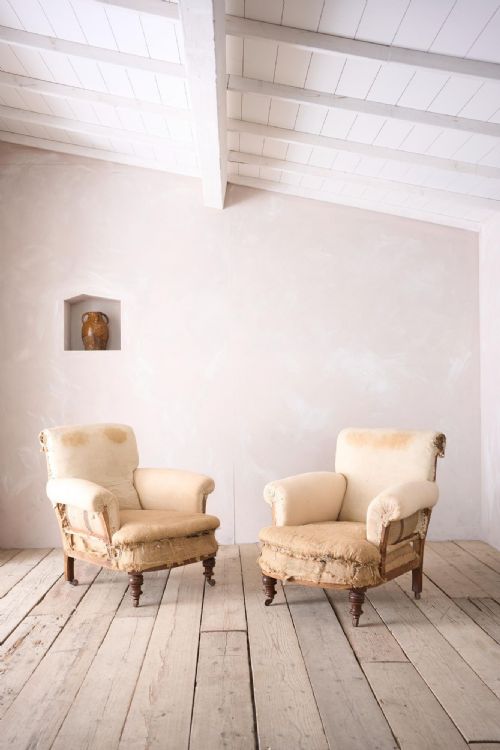 Pair of Scroll Armchair English Country House Armchairs