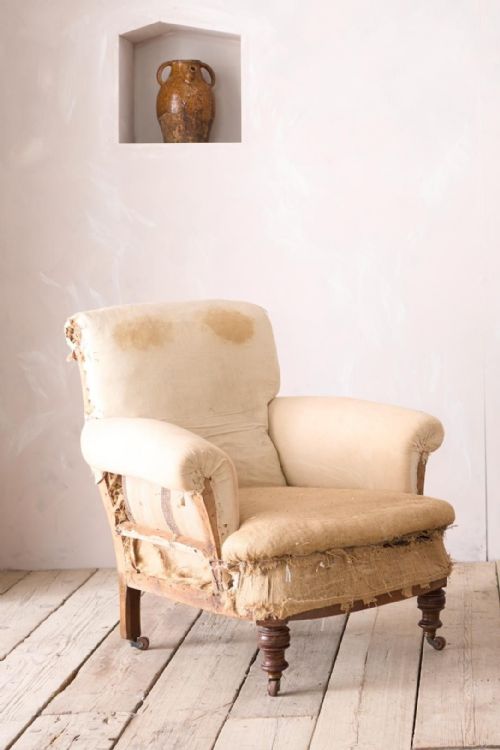 fig 1. Pair of scroll armchair English country house armchairs