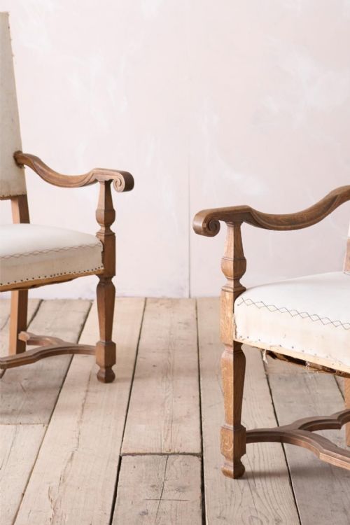 fig 1. Pair of 19th century French open armchairs
