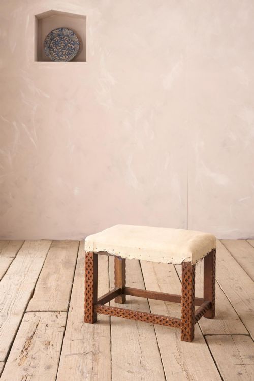 19th Century Carved Oak Footstool