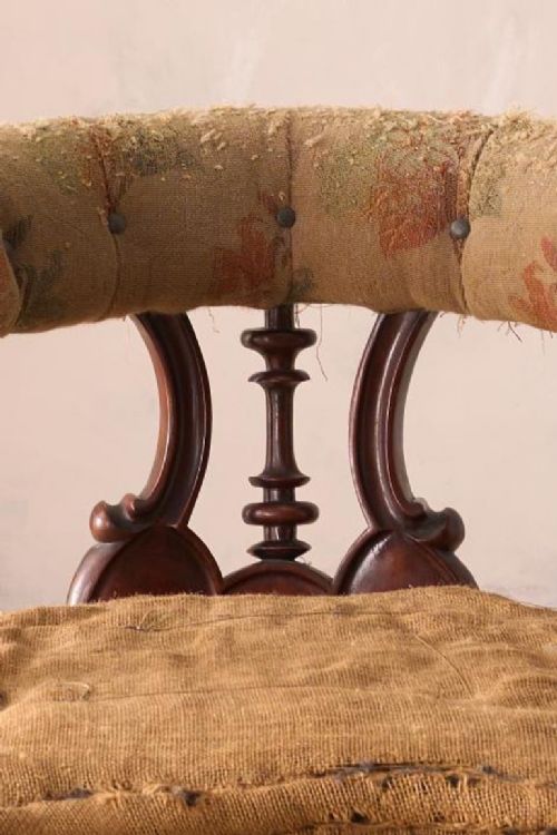 fig 1. 19th century solid mahogany desk chair