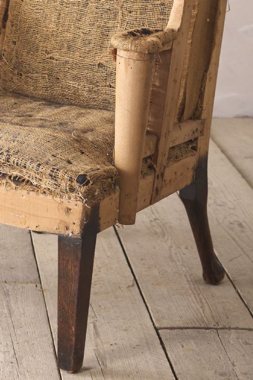 fig 1. 19th century Unusual wingback armchair