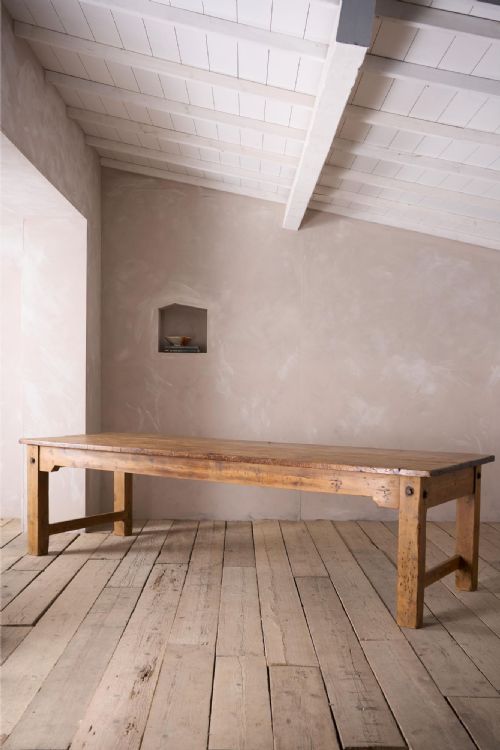Huge 19th Century Pine and Elm Dining Table
