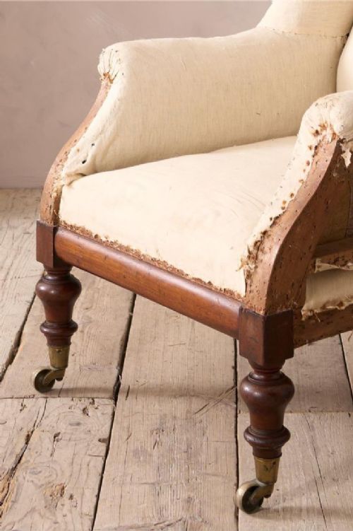 fig 1. Early Victorian unusual shaped large armchair