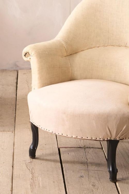 fig 1. Pair of Napoleon III tub chairs with cabriole legs