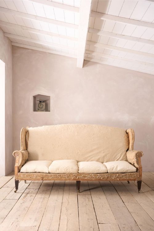 Victorian Wingback English Country House Sofa