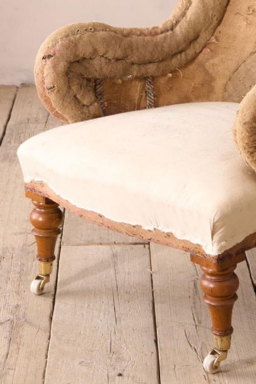 fig 1. English 19th century curved iron back armchair
