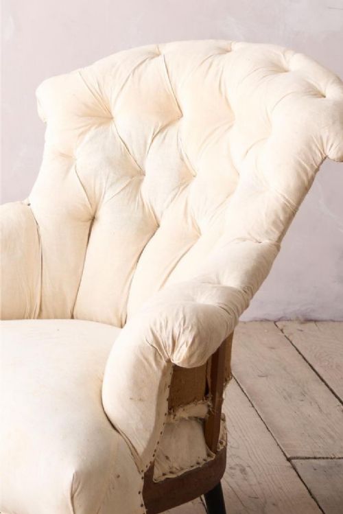 fig 1. Napoleon III Buttoned fishtail armchair