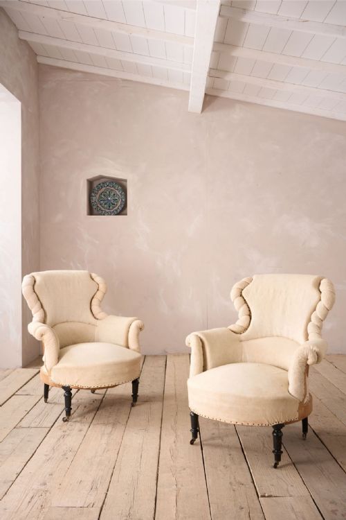 Pair of Napoleon III Pie Crust Armchairs