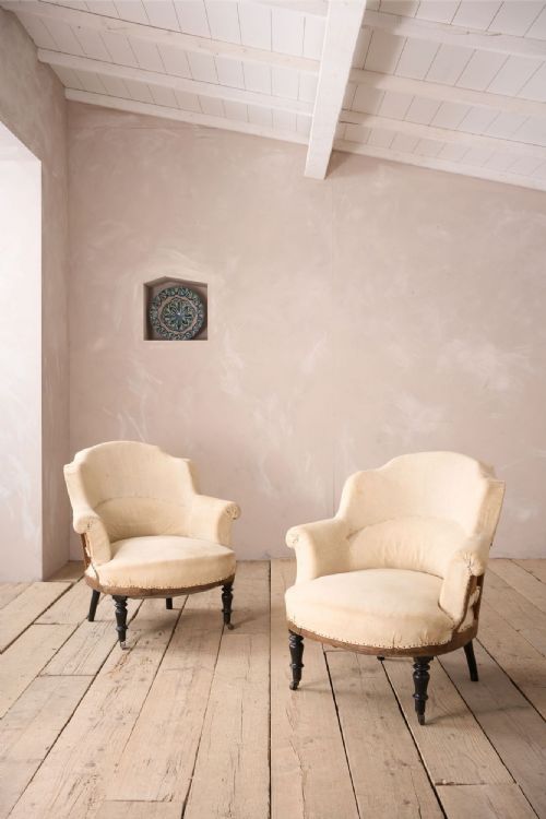 Pair of Napoleon III Shield Back Tub Chairs