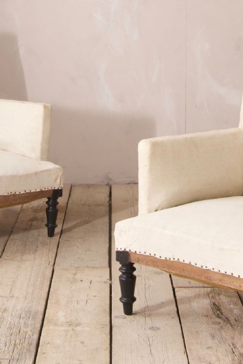 fig 1. Pair of Napoleon III square armchairs
