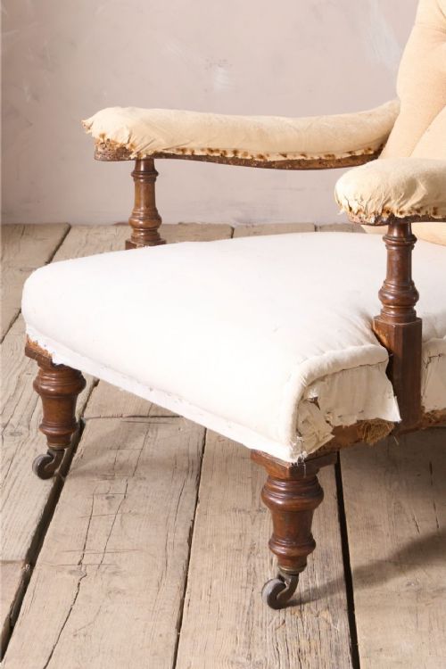 fig 1. 19th century Deep seated country house open armchair