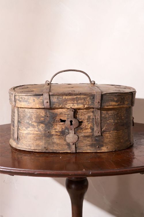 18th Century Swedish Folk Art Marriage Box- Star
