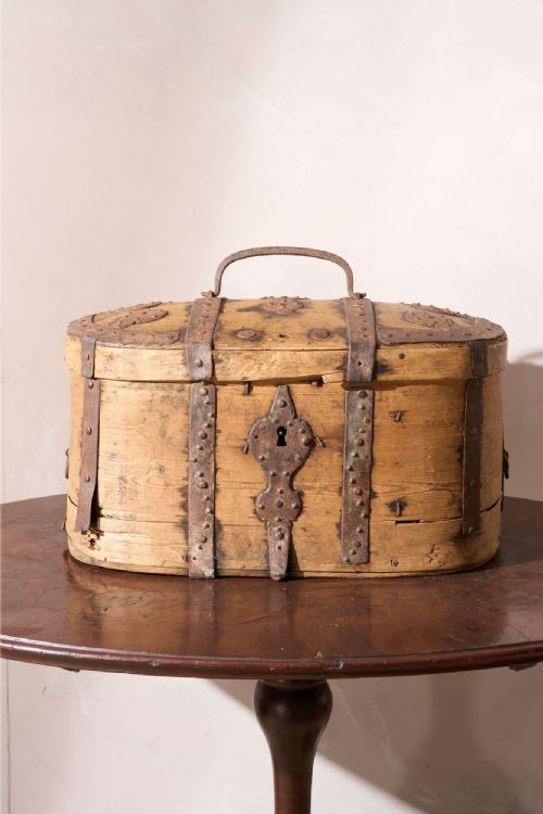 18th Century Swedish Folk Art Marriage Box - Pale

