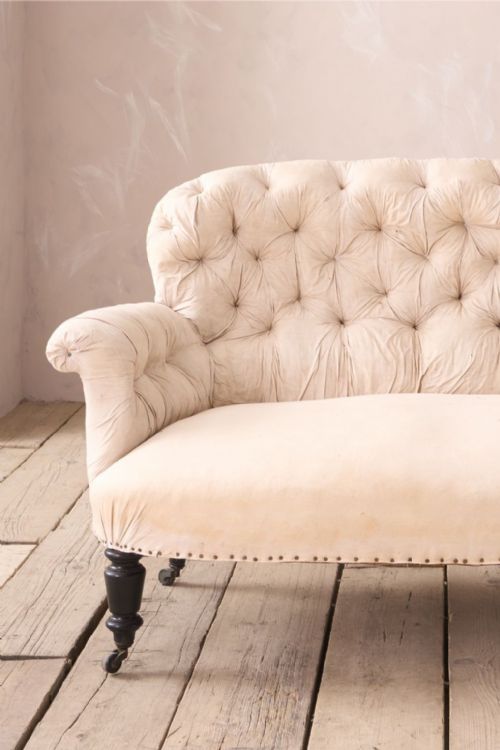 fig 1. Napoleon III buttoned curved back sofa