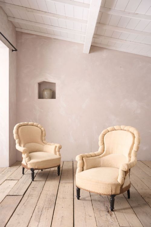 Pair of Napoleon III Pie Crust Armchairs