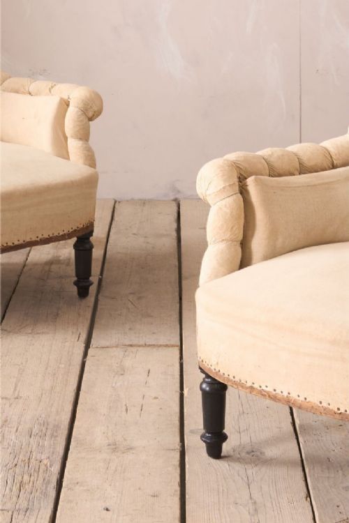 fig 1. Pair of Napoleon III Pie crust armchairs