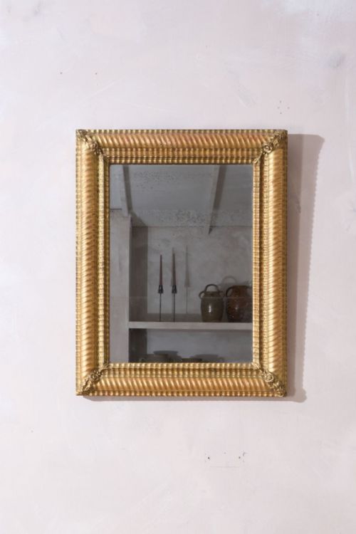 19th Century Rippled Gilt Wall Mirror