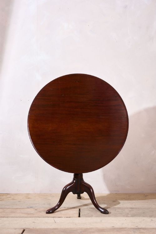 Solid Mahogany Georgian Bird Cage Tilt Top Table