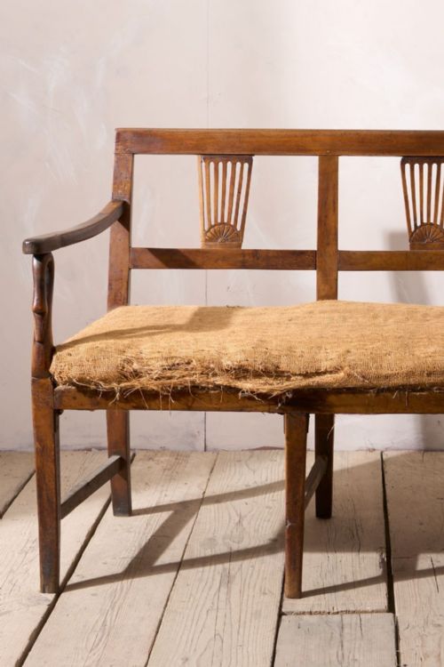 fig 1. 19th century Neoclassical Italian hall bench - 3 seater