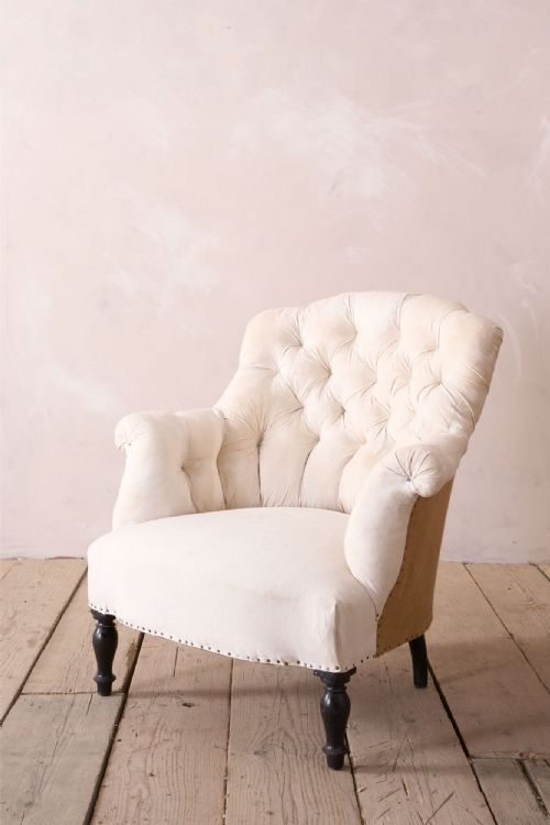 fig 1. Napoleon III Buttoned shield back armchair