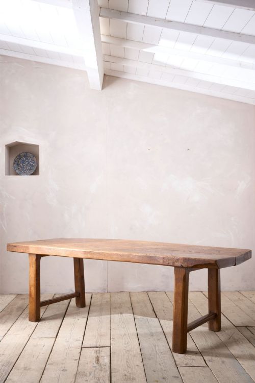 18th Century Two Plank Elm Dining Table
