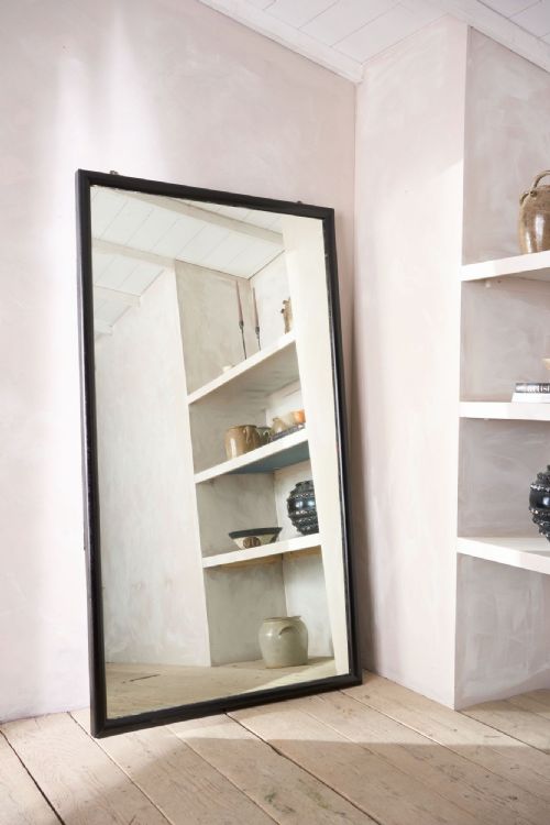 Large 1920'S Ebonised Frame Tailors Mirror