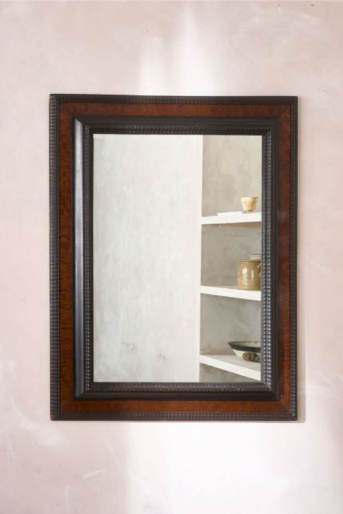 Very Large 19th Century Ebonised and Walnut Italian Mirror