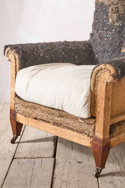 fig 1. 19th century English square back country house armchair