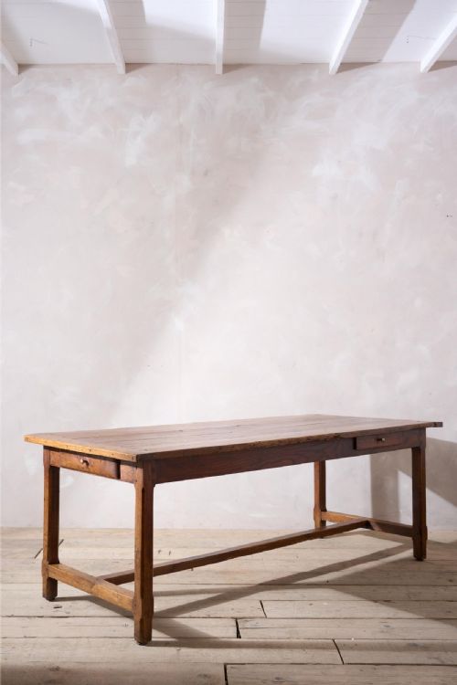 19th Century Elm French Farmhouse Dining Table