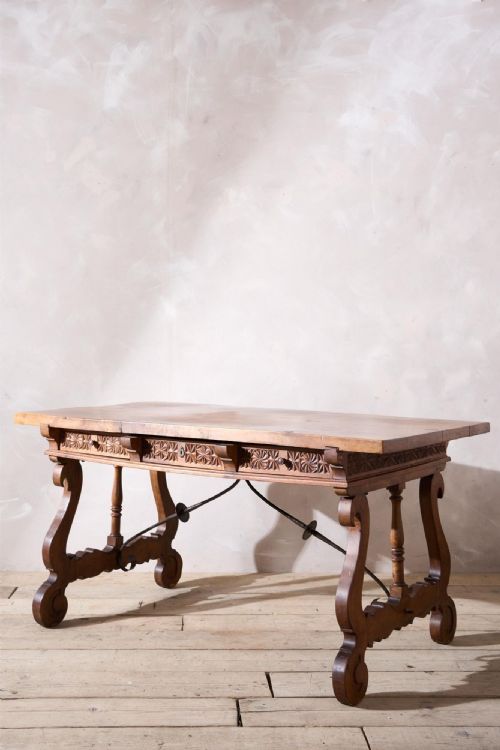 19th Century Spanish Walnut Writing Table