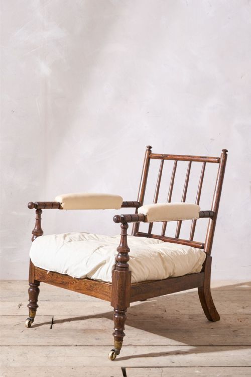 19th Century Georgian Simulated Rosewood Library Chair