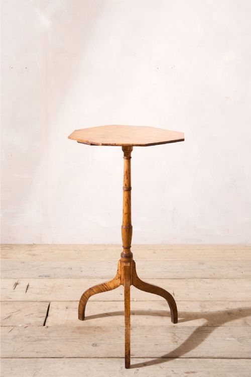 19th Century Tiger Maple Wine Table