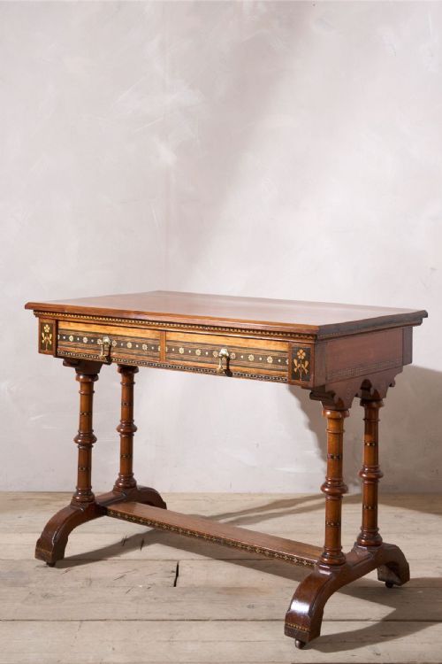 19th Century Aesthetic Movement Writing Table in the Manner of Charles Bevan