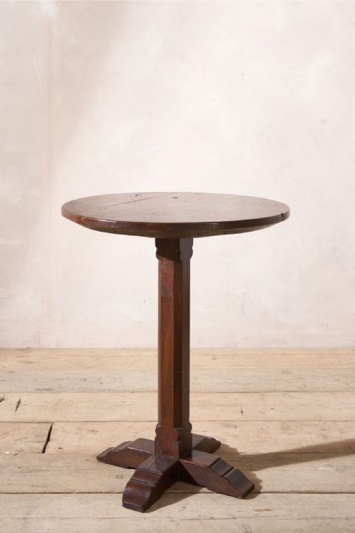 19th Century Burr Yew Lamp Table